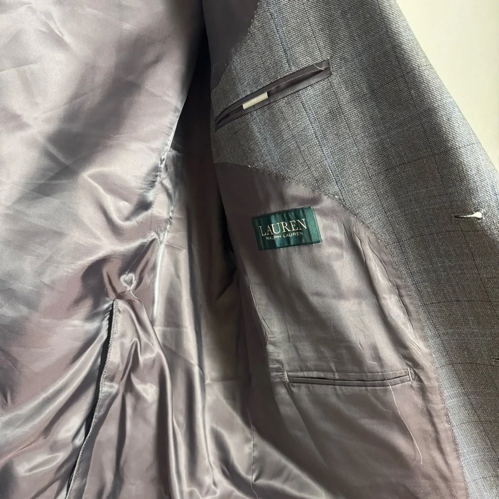 Ralph Lauren Classic Gray Plaid Tartan Blazer‎ Sport Coat